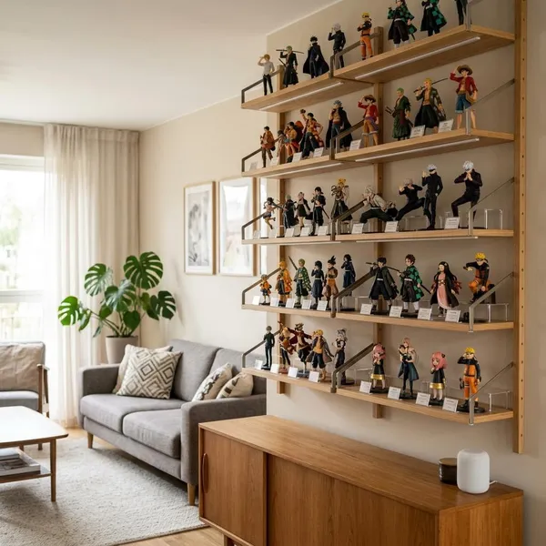 anime figure collection shelf