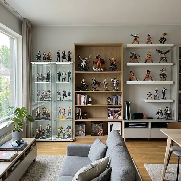 What is the best way to display an anime figure collection?