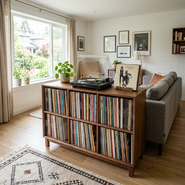 vinyl record storage cabinet